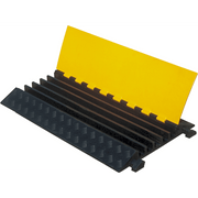 PROTECTOR DE CABLE DE 5 CANALES / BASE DE GOMA Y TAPA DE PLÁSTICO / CAPACIDAD 4.6 TONELADAS / CANAL 38X35MM / LONGITUD 90 CM / AMARILLO Y NEGRO-Acceso Vehicular-ACCESSPRO-Bsai Seguridad & Controles