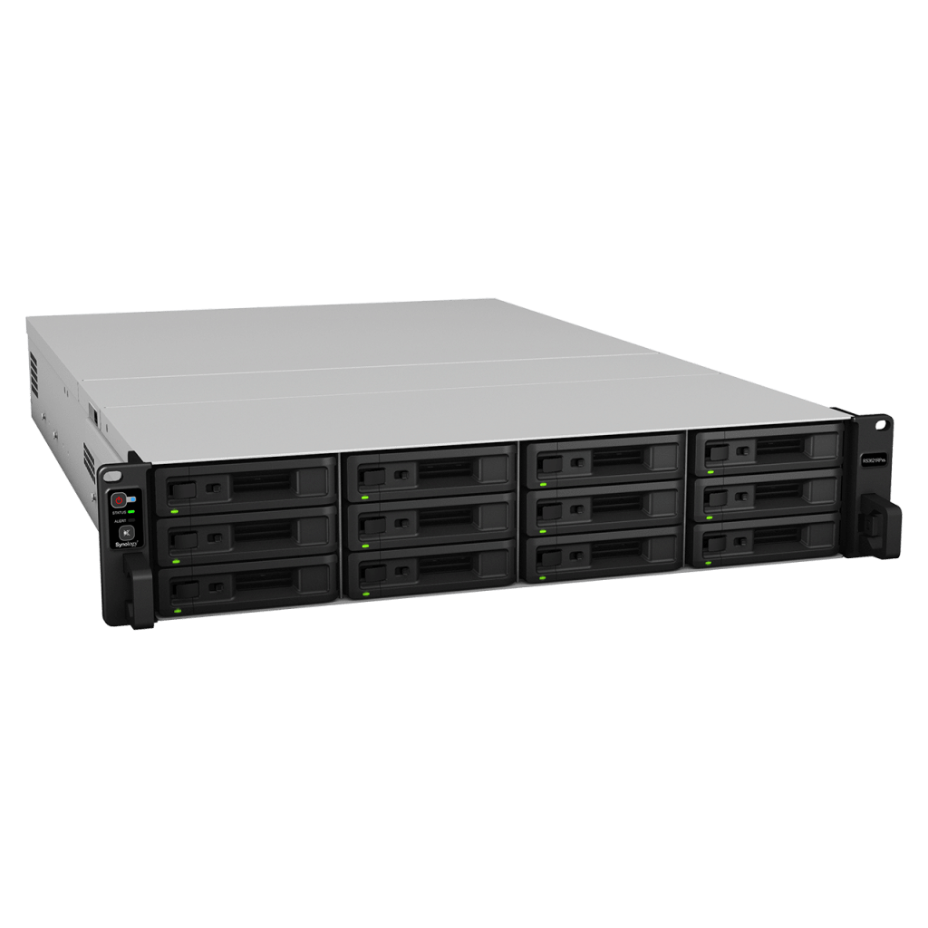 SERVIDOR DE ALMACENAMIENTO SYNOLOGY RACKSTATION RS3621RPXS | 12 BAHÍAS | PROCESADOR INTEL XEON D-1531 DE 6 NÚCLEOS | 8 GB DDR4 ECC | EXPANDIBLE A 36 BAHÍAS | ENERGÍA REDUNDANTE | COMPATIBLE CON VIRTUALIZACIÓN Y RAID.