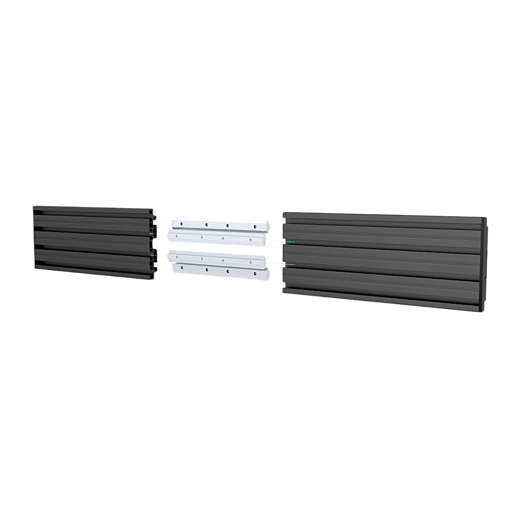 ACCESORIO_ RIEL DE ALUMINIO CON LONGITUD 1000 MM | INCLUYE TAPAS LATERALES | COMPATIBLE CON ESTRUCTURA PARA VIDEOWALL | DISEÑO MODULAR-Monitores Pantallas y Mobiliario-EPCOM INDUSTRIAL-Bsai Seguridad & Controles