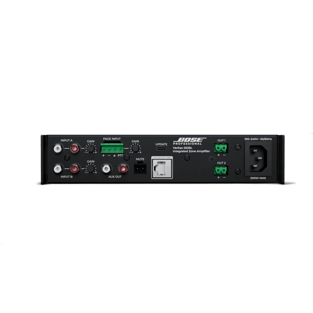 AMPLIFICADOR MEZCLADOR VERITAS | 2X50W A 4O | BLUETOOTH | DSP | 4 ENTRADAS | BAJA IMPEDANCIA-Audio residencial/Comercial-BOSE PROFESSIONAL-Bsai Seguridad & Controles
