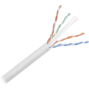 BOBINA DE CABLE UTP DE 305 METROS (1000 PIES) DE COBRE, NETKEY, GRIS CLARO, CATEGORÍA 6 (24 AWG), 1000MBPS, RISER (CMR), DE 4 PARES