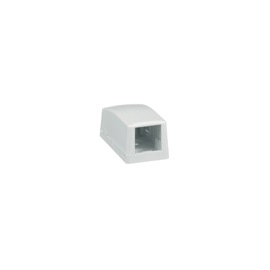 CAJA DE MONTAJE EN SUPERFICIE, PARA 1 MÓDULO MINI-COM, COLOR BLANCO