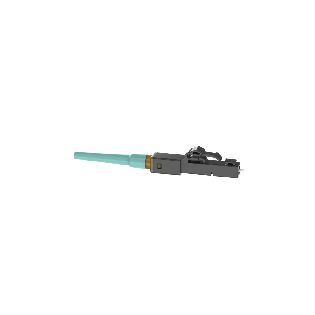 CONECTOR LC DE EMPALME POR FUSION OMNISPLICE, PARA FIBRA ÓPTICA MULTIMODO 50/125ΜM OM3/OM4/OM5, COLOR AQUA