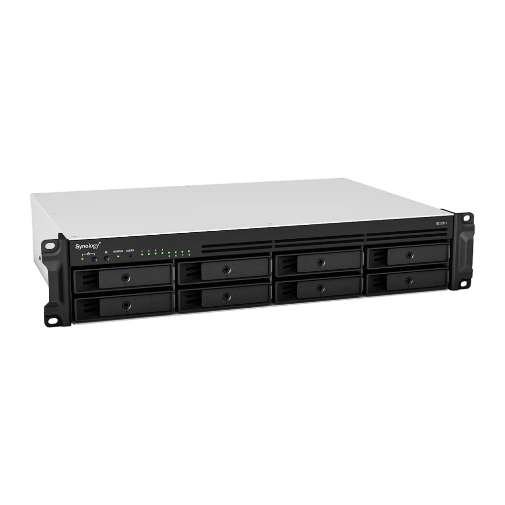 SERVIDOR DE ALMACENAMIENTO EN RED RACKSTATION RS1221+ | 8 BAHÍAS | EXPANSIÓN A 12 BAHÍAS | CPU AMD RYZEN V1500B | 4 GB DDR4 ECC | RAID SOPORTADO | 10/25GBE | SYNOLOGY HIGH AVAILABILITY | PROTECCIÓN DE DATOS INTEGRAL.