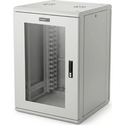 GABINETE RACKEABLE / 18 UNIDADES / 19 PULGADAS / PUERTA DE CRISTAL / CAPACIDAD DE CARGA 750 KG / DIMENSIONES 600X605X930 MM (23.6X23.8X36.6 IN)