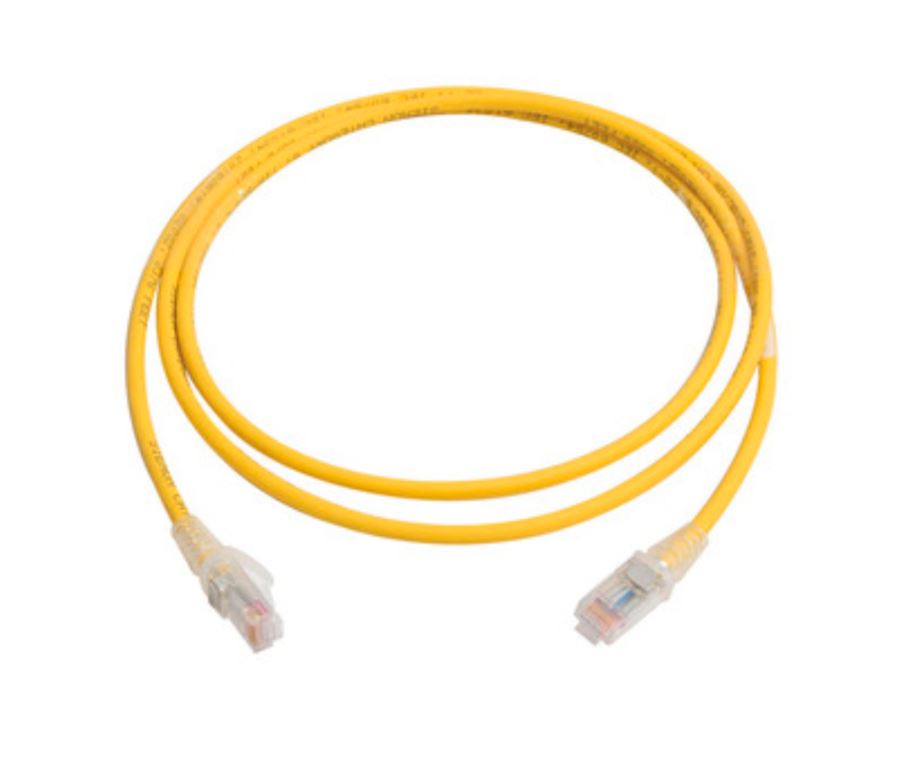 PATCH CORD DIAMETRO REDUCIDO UTP CAT6+ BELDEN C6D1104002 / INTERIOR / AMARILLO / 4 PARES / 28 AWG / FORRO PVC / CMR / 2 PIES 0.6 METROS-Cableado Estructurado-BELDEN-Bsai Seguridad & Controles
