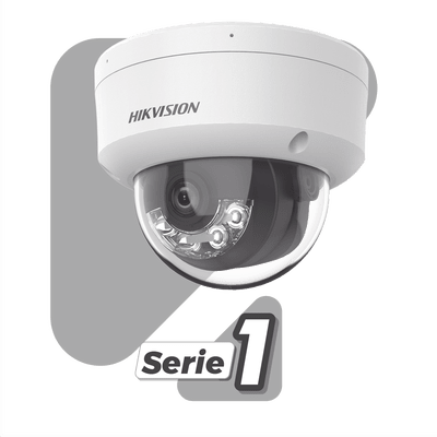 CÁMARA DOMO IP / 2 MEGAPIXEL / DUAL LIGHT 30 M (98.4 FT) / ACUSENSE LITE / MICRÓFONO INTEGRADO / IK08 / IP67 / POE