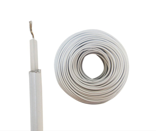 CABLE DOBLE AISLADO COLOR BLANCO CAB-DOBLE AISLADO -W-100M PAAMON CAPA AISLANTE DE POLIETILENO CON CUBIERTA EXTRA DE PVC Y NAILON CONDUCTOR 22AWG DE COBRE ESTAÑO PARA EXTERIOR SOPORTA HASTA 18,000 VOLTS ROLLO DE 100 METROS-Cercas electrificadas-PAAMON-CAB-DOBLE AISLADO -W-100M-Bsai Seguridad & Controles