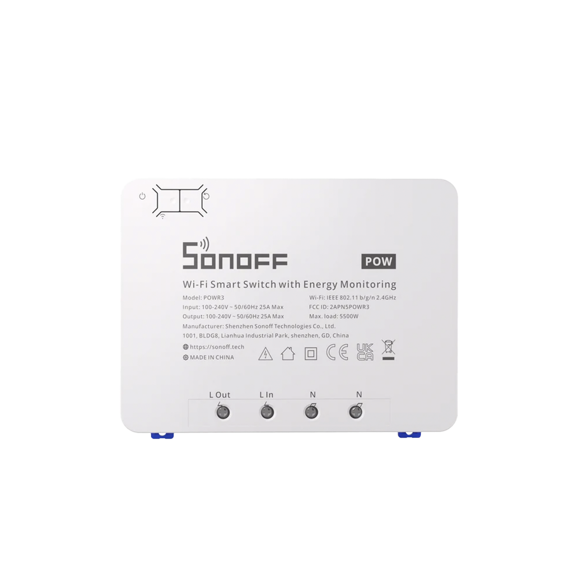 INTERRUPTOR INTELIGENTE ON/OFF DE POTENCIA SONOFF POWR3 / 1CH ON/OFF / MONITOREO Y CONTROL DE CONSUMO ELECTRICO / WIFI 2.4GHZ / COLOR BLANCO / COMPATIBLE CON ALEXA/GOOGLE HOME/IFTTT / APP IOS Y ANDROID / HASTA 25AMP-Sonoff-SONOFF-POWR3-Bsai Seguridad & Controles