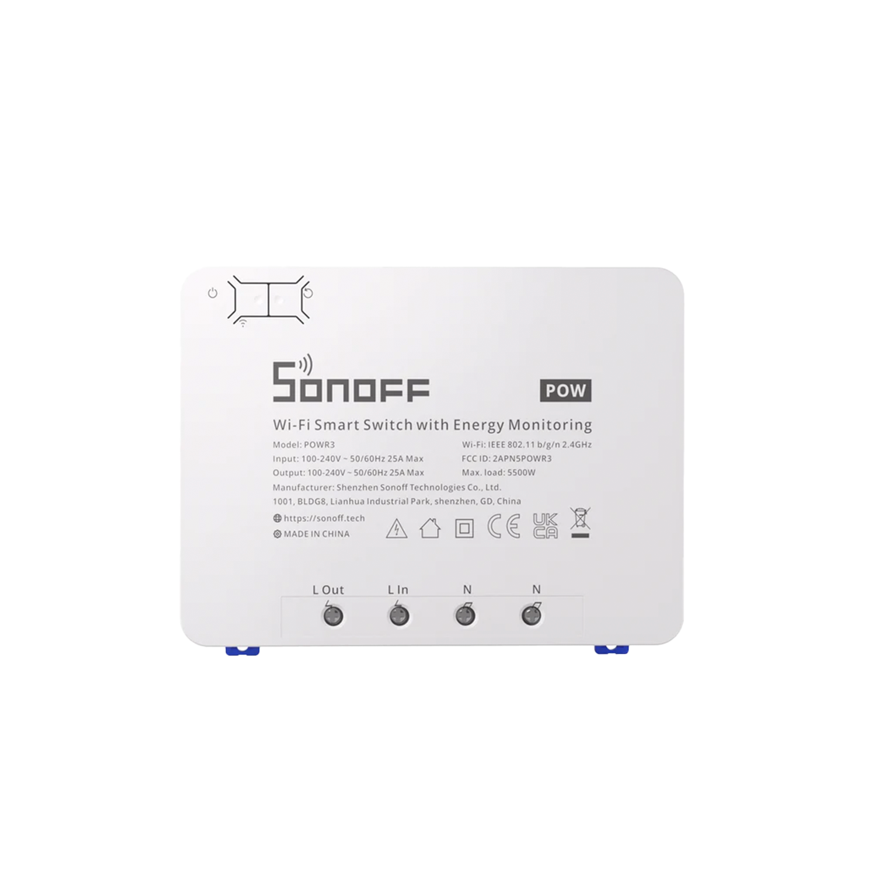 INTERRUPTOR INTELIGENTE ON/OFF DE POTENCIA SONOFF POWR3 / 1CH ON/OFF / MONITOREO Y CONTROL DE CONSUMO ELECTRICO / WIFI 2.4GHZ / COLOR BLANCO / COMPATIBLE CON ALEXA/GOOGLE HOME/IFTTT / APP IOS Y ANDROID / HASTA 25AMP-Sonoff-SONOFF-POWR3-Bsai Seguridad & Controles