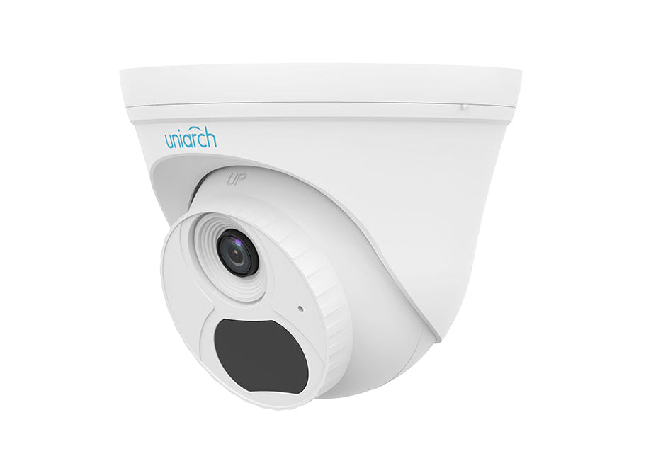 CAMARA IP TURRET UNIARCH IPC-T132-AF28-ECO / 2MP / LENTE-2.8MM / DWDR / IR30M / MICROFONO-INTEGRADO / HUMAN-BODY-DETECTION-2.0 / ROI / AUDIO DETECTION / POE-AF / ONVIF / USO-EN-INTERIOR / 3-AXIS / ULTRA265 / NO INCLUYE GLANDULA IMPERMEABLE-Cámaras IP-UNIARCH BY UNV-IPC-T132-AF28-ECO-Bsai Seguridad & Controles