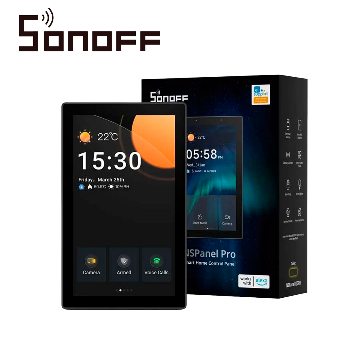 SONOFF NSPanel120PB SONOFF Bsai Seguridad y Controles