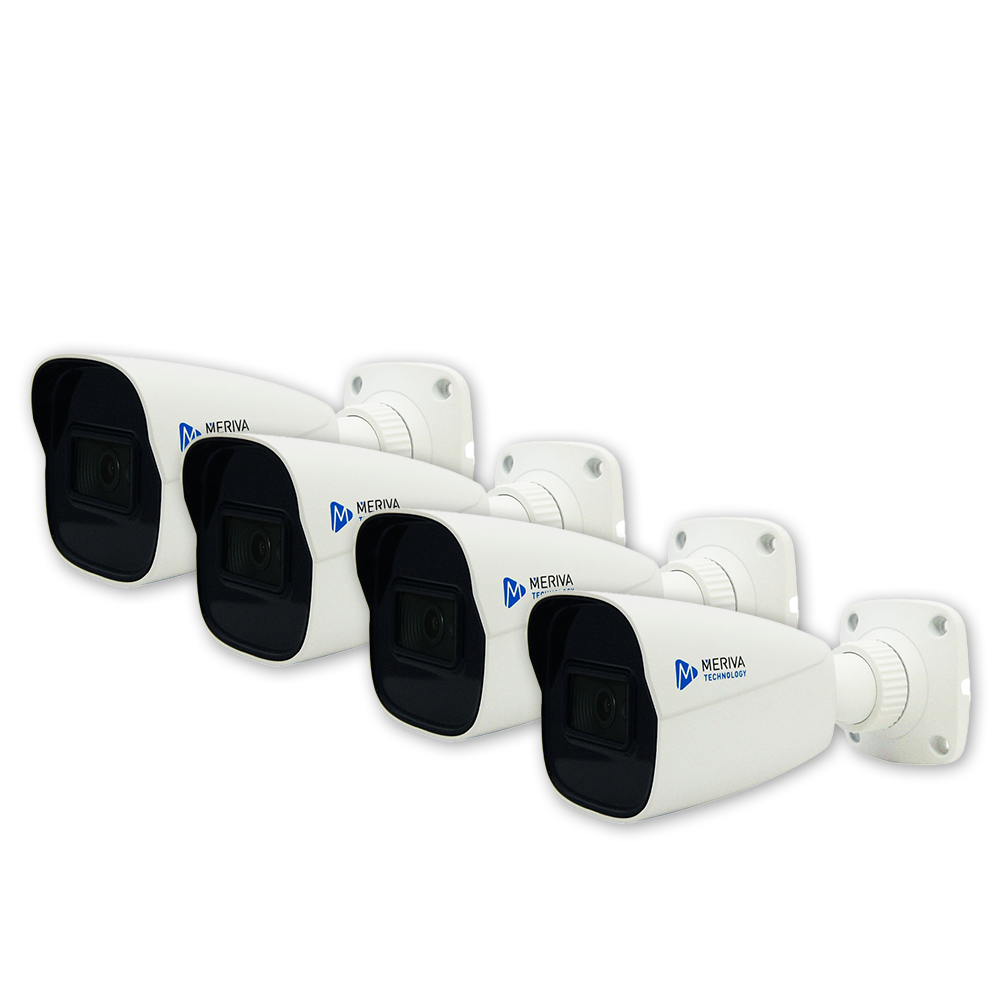 KIT BULLET 4K HD MERIVA TECHNOLOGY MSC-83KIT / INCLUYE 4 CAMARAS BULLET AHD 8MP LENTE FIJO 3.6MM MSC-8201-Kits de Videovigilancia-MERIVA TECHNOLOGY-KIT BULLET 4K-Bsai Seguridad & Controles