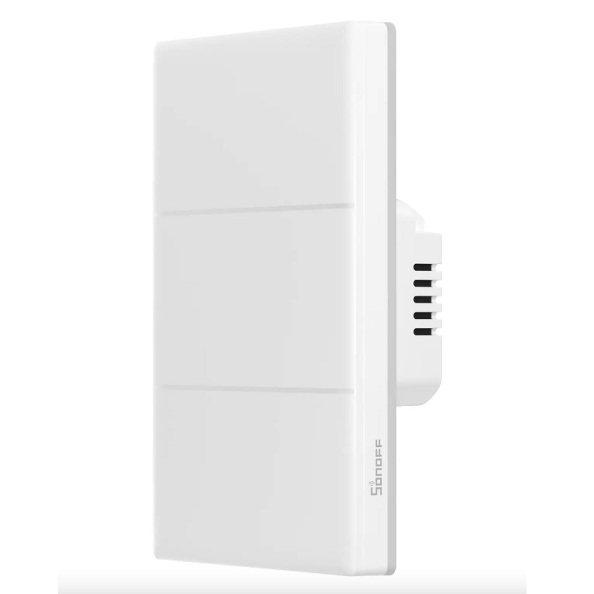APAGADOR DE PARED TOUCH TX ULTIMATE SONOFF T5-3C-120 / 3CH ON/OFF INALAMBRICO / WIFI 2.4GHZ / COLOR BLANCO / LUZ AMBIENTAL / VIBRA/SUENA/SE ILUMINA AL TOCARLO / COMPATIBLE CON ALEXA/GOOGLE HOME/IFTTT / APP IOS Y ANDROID / HASTA 5AMP POR CANAL-Sonoff-SONOFF-T5-3C-120-Bsai Seguridad & Controles