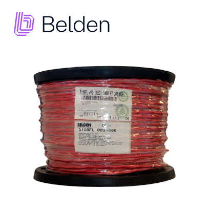 CABLE DE ALARMA CONTRA INCENDIOS BELDEN 5120FL 0021000 FORRO PVC ROJO CMR RISER-FPLR 2C/14AWG 2 CONDUCTORES CALIBRE 14 AWG SOLIDO BLINDADO 100% COBRE USO INTERIOR ESPECIAL PARA APLICACIONES ALARMA DE INCENDIO, MONITORIZACIÓN / DETECCIÓN, CIRCUITOS: AUD...-Audio / Control / Intrusión-BELDEN-5120FL 0021000-Bsai Seguridad & Controles