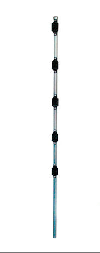 POSTE DE PASO PREMIUM CIRCULAR 1PULGADA DE DIÁMETRO PARA PASO 1.20MTS GALVANIZADO CON 5 AISLADORES-Cercas electrificadas-YONUSA-POSTE DE PASO PREMIUM-Bsai Seguridad & Controles