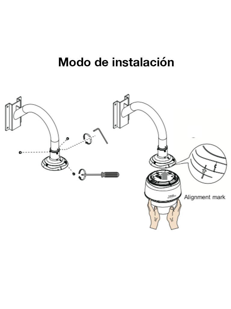 VIVOTEK AM-221 - SOPORTE PARA MONTAJE EN PARED TIPO CUELLO DE GANSO-Soporte y Montaje-VIVOTEK-Bsai Seguridad & Controles