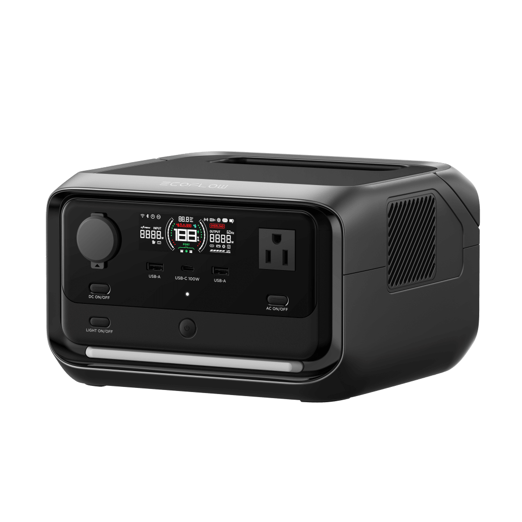 ECOFLOW RIVER 3 PLUS | ESTACIÓN DE ENERGÍA PORTÁTIL 286WH LITIO LFP / 4 AC 800W (MAX. 1600W) / 1 USB-C 100W / 3 USB -A 12W / CARGADOR DE COCHE 10A, 126W MAX. / CONECTIVIDAD WIFI Y BLUETOOTH (APP) / CARGA SOLAR 220W MAX.-Respaldo de Energía-ECOFLOW-Bsai Seguridad & Controles
