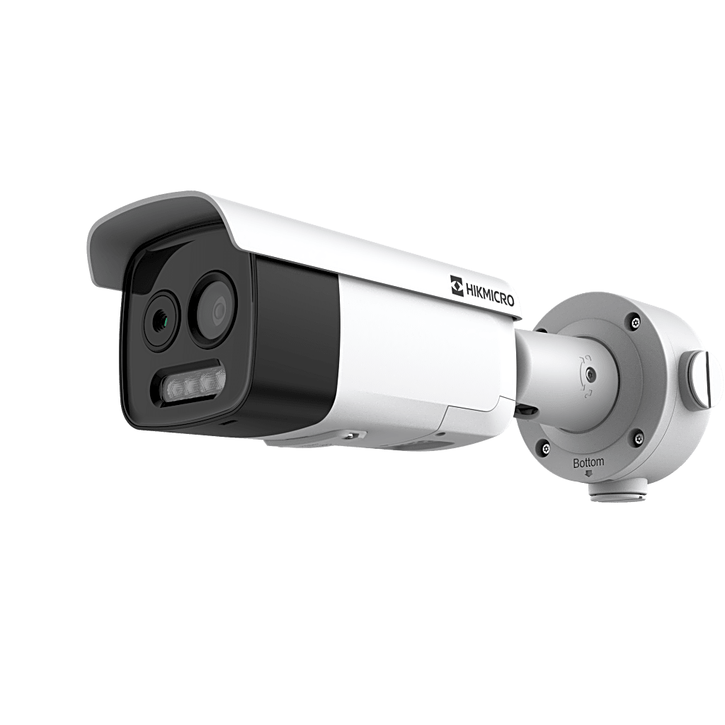 CÁMARA BULLET BI-ESPECTRO TÉRMICA Y ÓPTICA/G0/T1A / 5MP ÓPTICO + 160×120 TÉRMICO / DETECCIÓN HUMANA 100M Y VEHICULAR 300M / ALARMA TEMPERATURA -20°C A 150°C / DETECCIÓN INCENDIOS Y FUMAR / IP6-Cámaras IP y NVRs-HIKMICRO-Bsai Seguridad & Controles