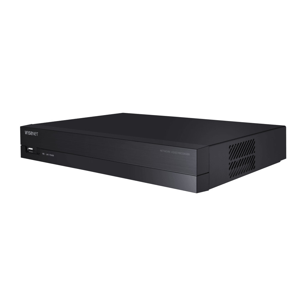NVR 8 MEGAPÍXEL / 8 CANALES / H.265 / P2P WISENET / 8 PUERTOS POE / INCLUYE 4TB PARA GRABACION / NDAA-Cámaras IP y NVRs-HANWHA TECHWIN WISENET-Bsai Seguridad & Controles