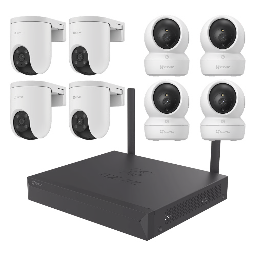 KIT DE CÁMARAS WI-FI / 3 MEGAPIXEL / INCLUYE 8 CÁMARAS (4 CAMARAS PARA INTERIOR Y 4 CÁMARAS PARA EXTERIOR) / 1 NVR WI-FI 8 CANALES / VISION NOCTURNA A COLOR / DETECCIÓN DE HUMANOS
