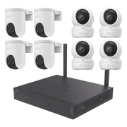 KIT DE CÁMARAS WI-FI / 3 MEGAPIXEL / INCLUYE 8 CÁMARAS (4 CAMARAS PARA INTERIOR Y 4 CÁMARAS PARA EXTERIOR) / 1 NVR WI-FI 8 CANALES / VISION NOCTURNA A COLOR / DETECCIÓN DE HUMANOS