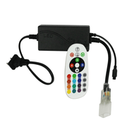 ADAPTADOR DE CORRIENTE CON CONTROL DE FUNCIONES REMOTO PARA MANGUERA NEÓN LED RGB JUML-5050-03.