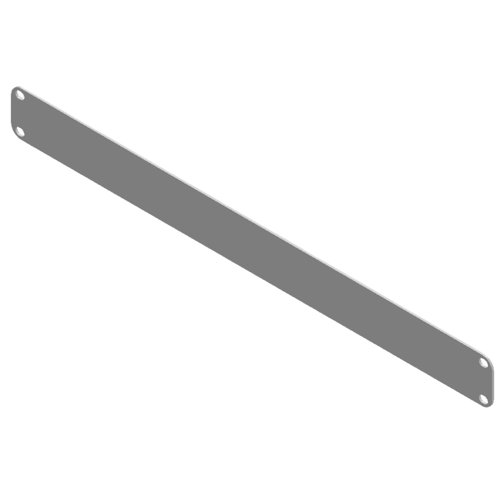 TAPA CIEGA PARA RACK / 1 UNIDAD (1U) / 19 PULGADAS / ACERO CALIBRE 14 / PINTURA ELECTROSTÁTICA BLANCA / 483 X 44 MM (19 X 1.73 IN)