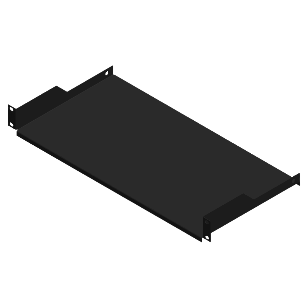 CHAROLA PARA RACK DE 19" DE 2 POSTES, 23 CM DE PROFUNDIDAD, 1 UNIDAD DE RACK