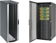 GABINETE RACK PROLINE CONNECTEK, 42U, 2000X800X1200MM, ACERO, NEGRO RAL 9005, CON PANELES LATERALES, GESTIÓN DE CABLEADO FRONTAL Y TRASERA