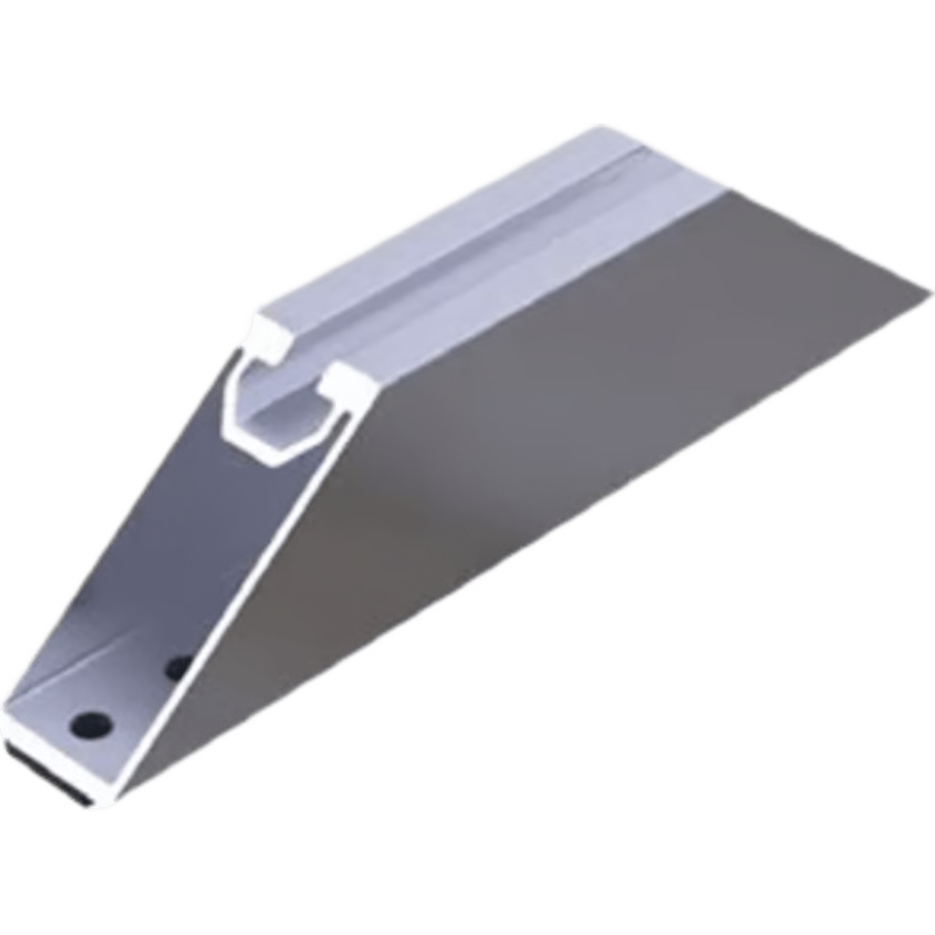 ACCESORIO DE SUJECIÓN COPLANAR / XS RAIL / ALUMINIO SERIE 6000 / 120 G / PARA TECHOS DE LÁMINA TRAPEZOIDAL / INCLUYE CINTA AISLANTE EPDM