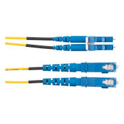 JUMPER DE FIBRA OPTICA MONOMODO 9/125 OS2, LC-SC DUPLEX, OFNR (RISER), COLOR AMARILLO, 50 METROS