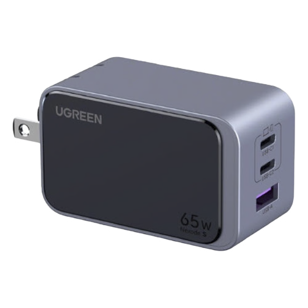 CARGADOR DE 65W SERIE NEXODE S | 3 PUERTOS DE CARGA RÁPIDA | 2 USB-C | 1 USB-A | TECNOLOGÍA GAN II | PD3.0 | QC4.0 | FCP/SCP/AFC/PPS/PPS2.0 | TECNOLOGÍA DE PROTECCIÓN TÉRMICA | OPTIMIZA LA CARGA | CARCASA IGNIFUGA.