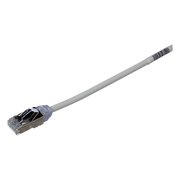 PATCH CORD CAT6A, DIAMETRO REDUCIDO 28 AWG, BLINDADO S/FTP, CM/LS0H, 15 METROS (49.21 PIES), COLOR GRIS