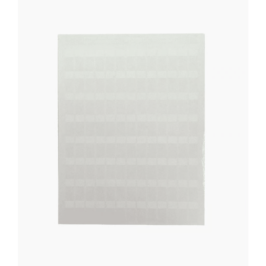 HOJAS CON 1000 ETIQUETAS POLIOFINA PARA IMPRESORA LASER/INYECCION DE TINTA, ANCHO 96.3 MM (3.79 PULGADAS) X ALTO 7.6 MM (0.3 PULGADAS), COLOR BLANCO