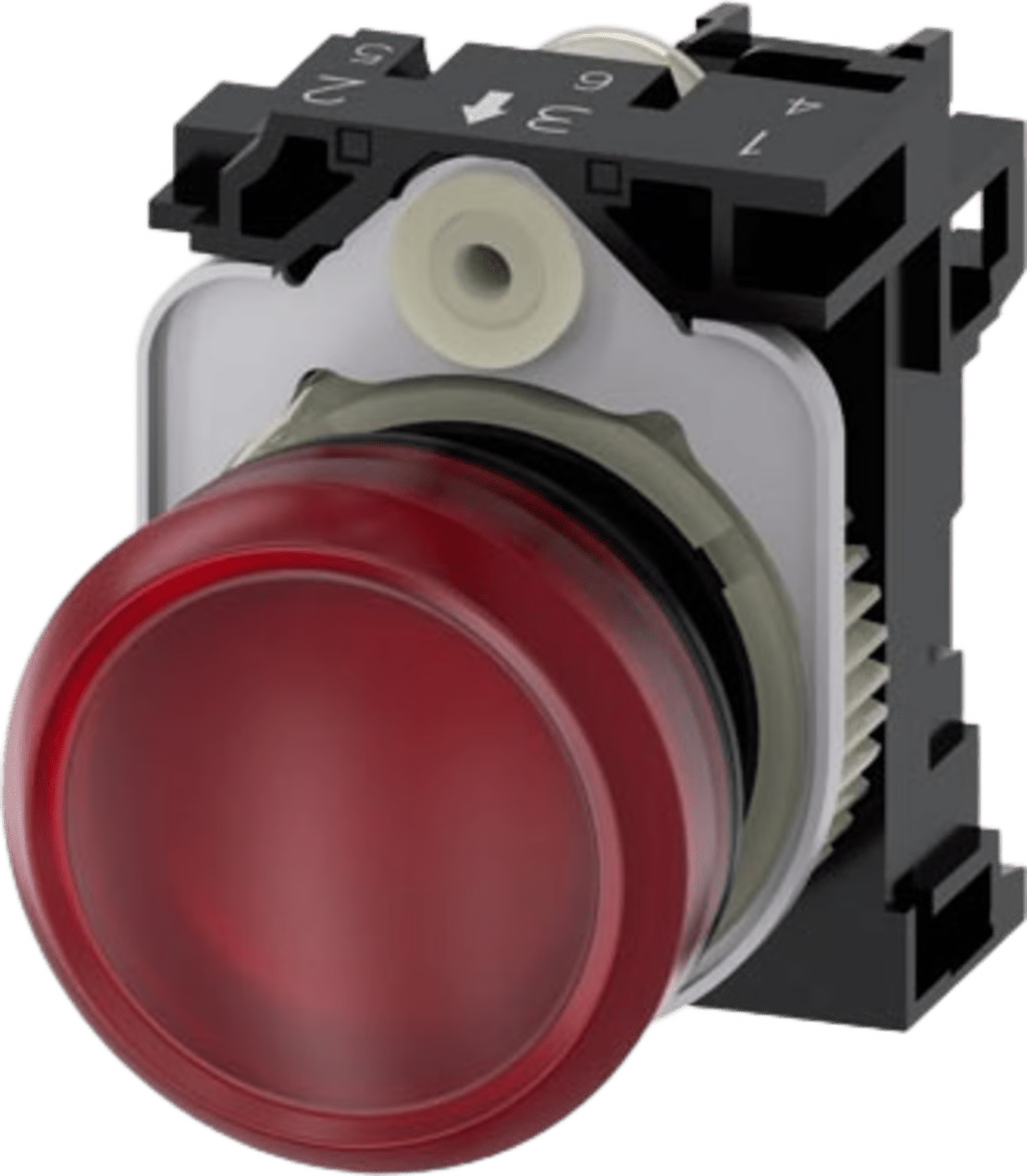 LAMPARA DE SEÑALIZACIÓN PLÁSTICA CON LED COLOR ROJA, 110VCA