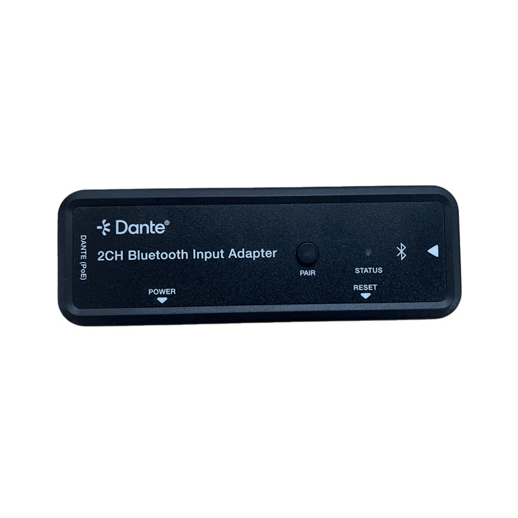 EXTENSOR DE AUDIO DANTE® 2CH BLUETOOTH INPUT ADAPTER | ENTRADA BLUETOOTH 2 CANALES | SALIDA DANTE® DIGITAL | LATENCIA CONFIGURABLE 1-5 MS | COMPATIBLE HDMI 1.4 | HDCP 1.4 | POE IEEE802.3AF | DISTANCIA DE TRANSMISIÓN 100 M