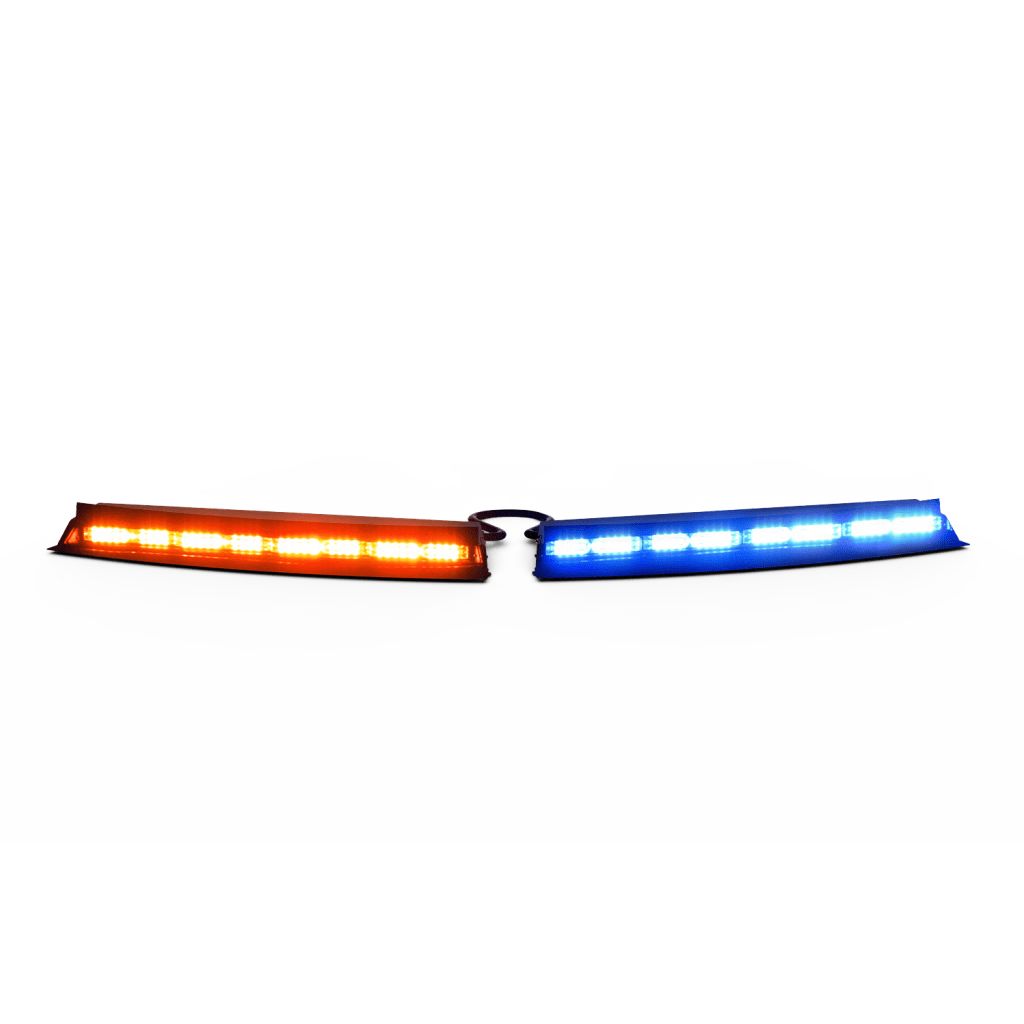 BARRA DE LUCES PARA INTERIOR TIPO VISERA UNIVERSAL TRICOLOR ROJO/AZUL/BLANCO 144 LED CON LUCES DE PENETRACIÓN SIN BRACKET, NECESARIO AGREGAR CZMATSIBSYS