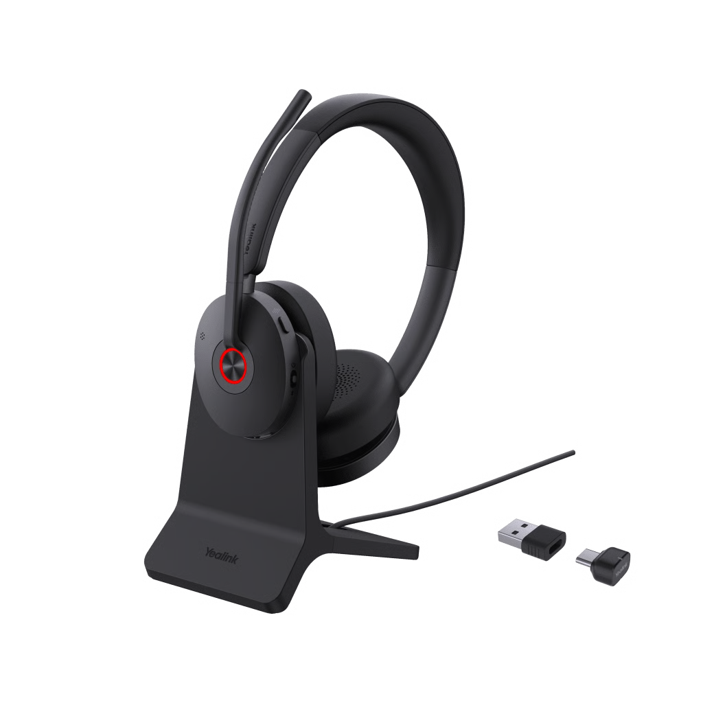 DIADEMA INALAMBRICA BH74-WITH-STAND-UC-USB-C/A DE YEALINK CON COMPATIBILIDAD UC MULTIPLATAFORMA Y ACOUSTIC SHIELD 3.0