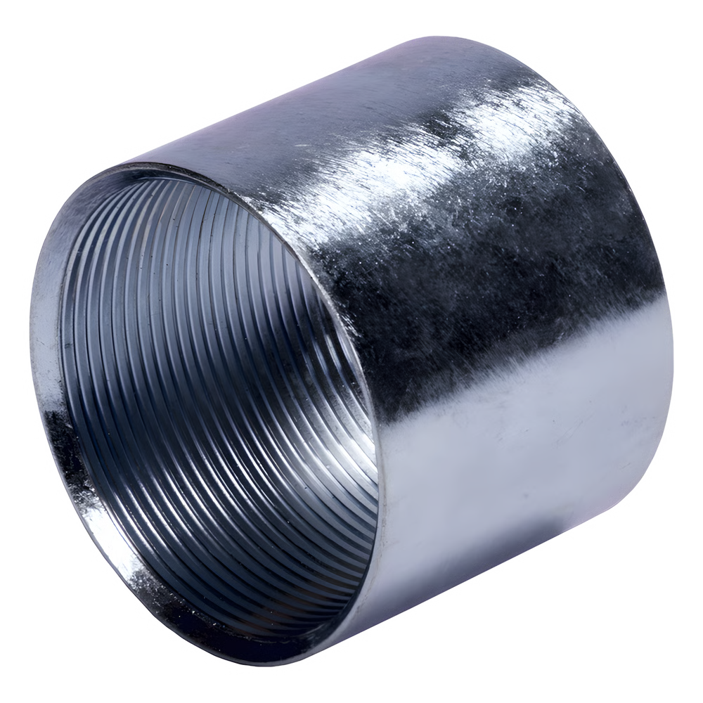 COPLE DE 2" ( 51 MM) PARA TUBO PARED GRUESA (IMC) /GALVANIZADO / ETIQUETA AMARILLA.