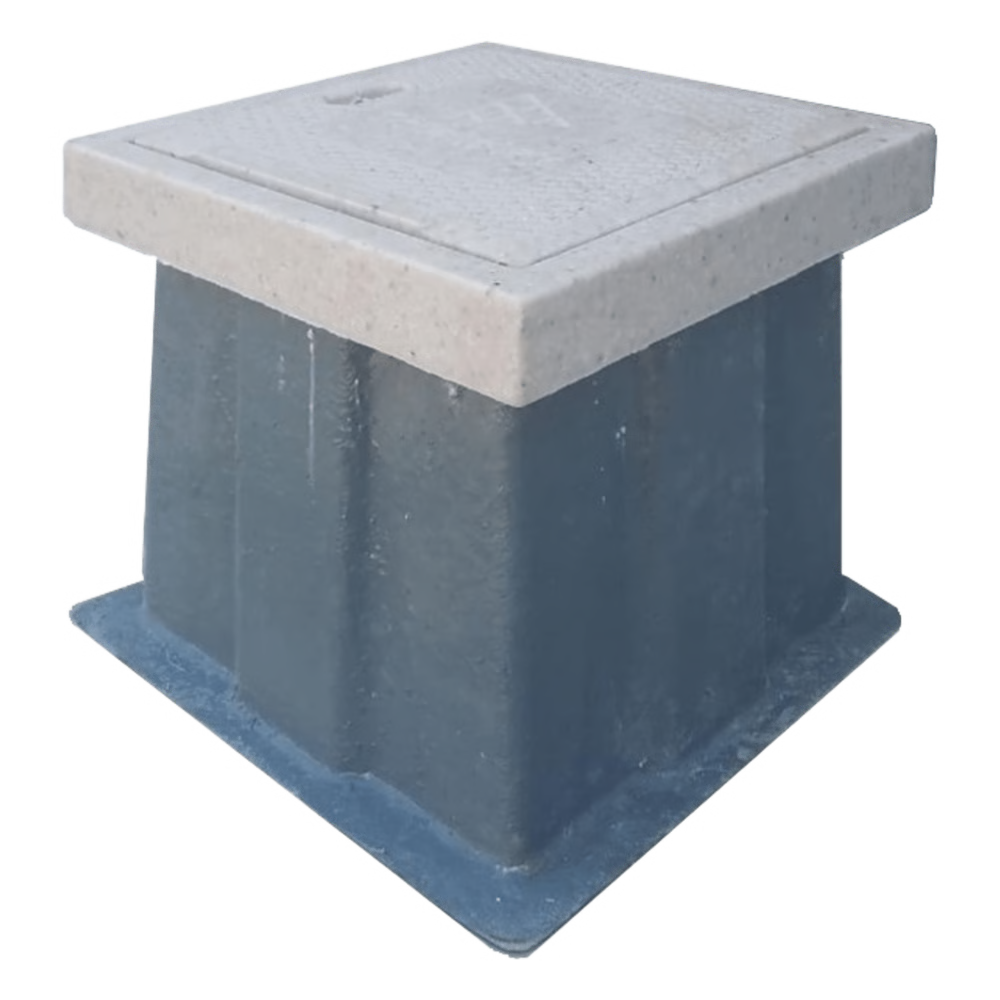 REGISTRO PARA ALUMBRADO PÚBLICO 30 X 30 X 45 CM, RESISTENCIA 3 TONELADAS, USO PEATONAL