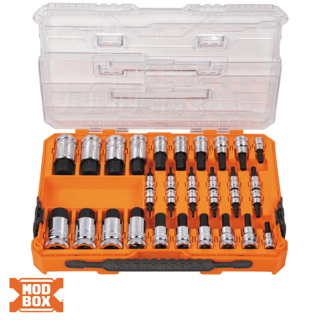 JUEGO DE DADOS MOLETEADOS / SAE-MÉTRICO-HEX-TORX® / 13 PIEZAS POR SET / ACABADO MOLETEADO PARA MEJOR AGARRE / MARCADO EN RELIEVE / INCLUYE LLAVES CUADRADAS
