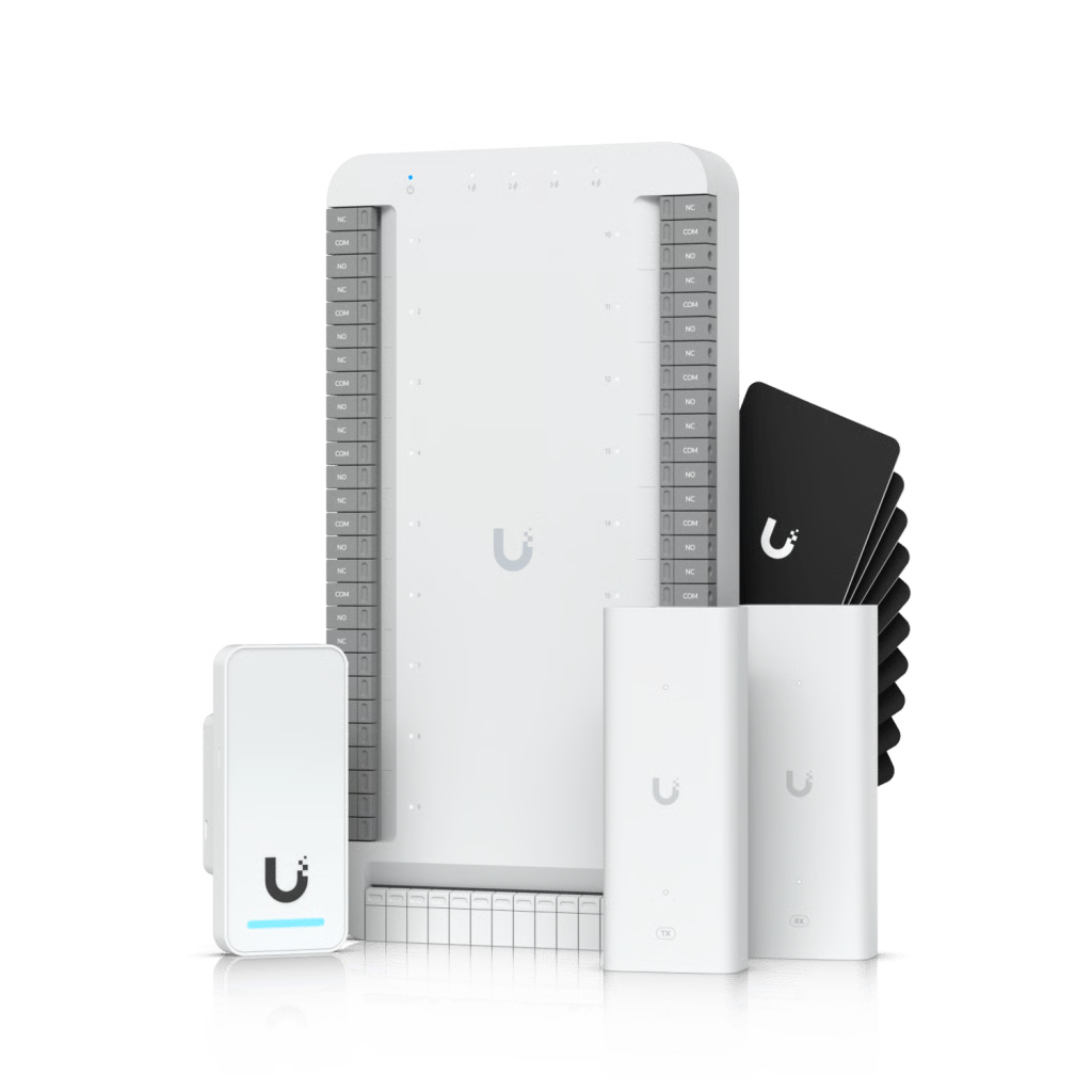 KIT DE INICIO PARA ASCENSOR UNIFI ACCESS / POE PARA SELECCIÓN DE PISO / HASTA 18 PISOS / INCLUYE ELEVADOR HUB / G2 LECTOR / 2 EXTENSORES POE / 10 TARJETAS DE ACCESO / INTERIOR Y EXTERIOR / NDAA CUMPLE