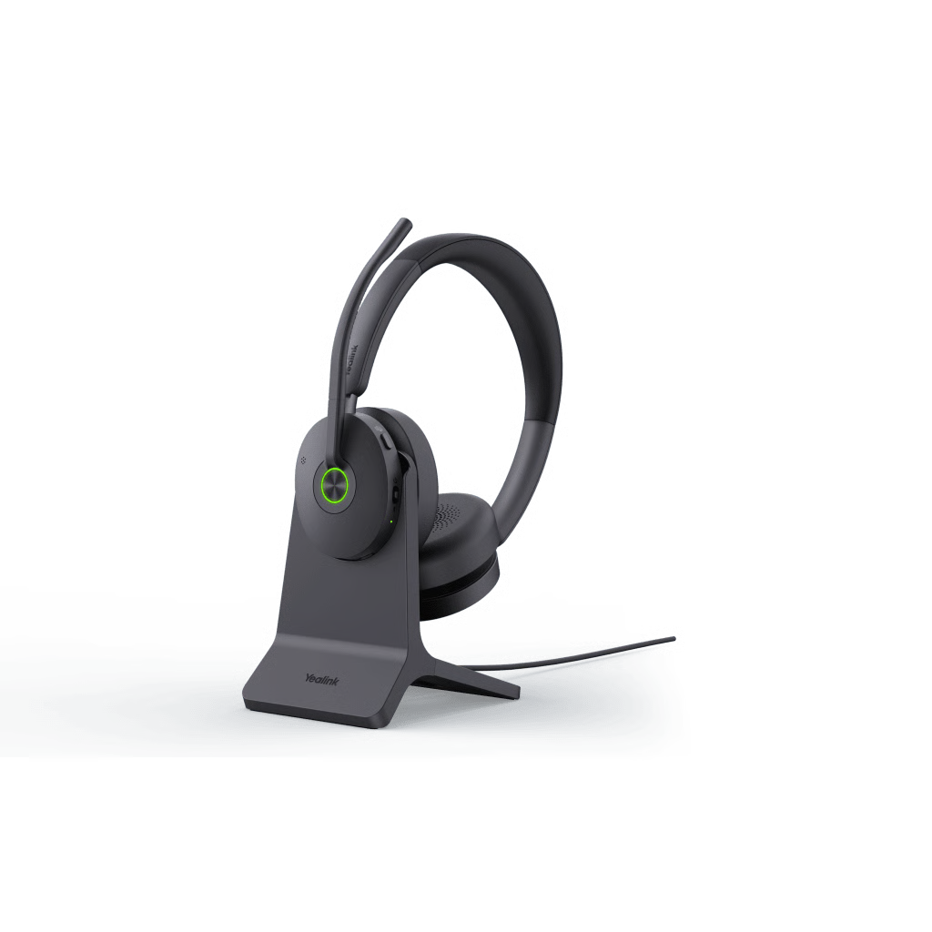 DIADEMA BLUETOOTH YEALINK BH74 CON CANCELACIÓN ACTIVA DE RUIDO HÍBRIDA, BASE DE CARGA Y TECNOLOGÍA ACOUSTIC SHIELD 3.0.