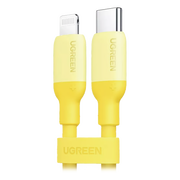 CABLE USB-C A LIGHTNING / CERTIFICADO MFI / 1 METRO / ADECUADO PARA IPHONE, IPAD, IPOD / CARGA RÁPIDA PD 20W /  SINCRONIZACIÓN DE DATOS DE HASTA 480 MBPS / GOMA DE SILICONA Y  TPE. / SUAVE AL TACTO / COLOR YELLOW
