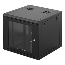Gabinete de pared / 6U rack 19 IN / profundidad 635 MM (2.08 FT) / cristal templado / carga 100 KG / acero - LINKEDPRO