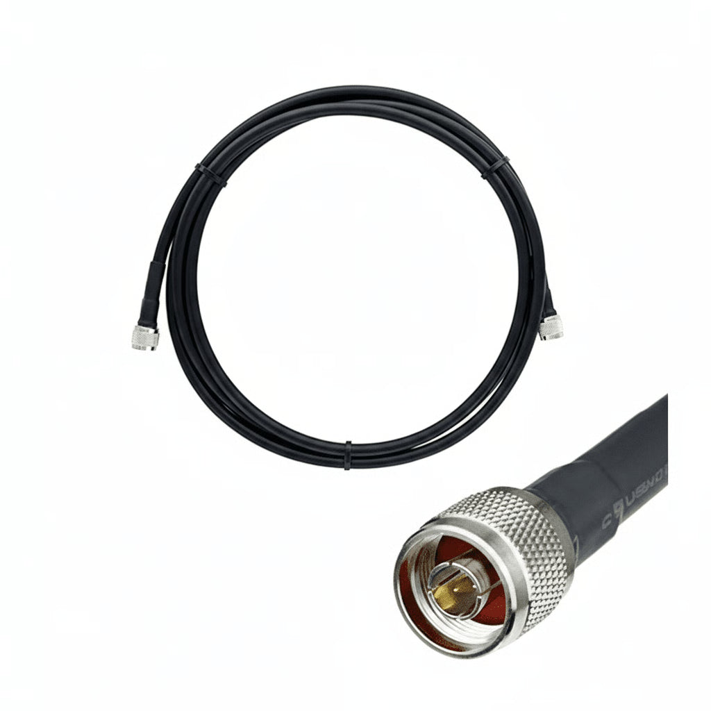 JUMPER COAXIAL CON CABLE EPCOM405 | CONECTOR N MACHO EN LOS EXTREMOS | 60 CENTIMETROS DE LONGITUD.