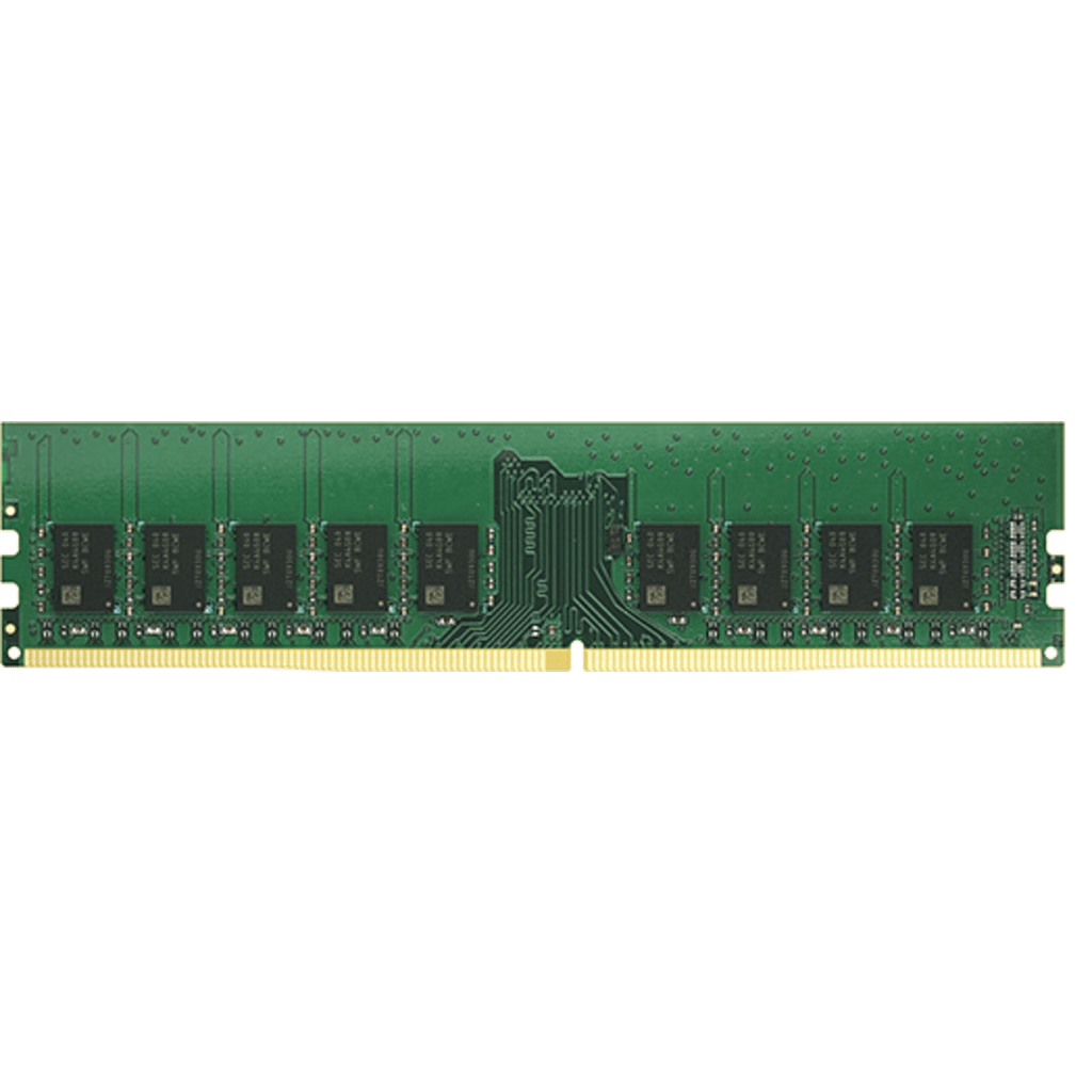 MÓDULO DE MEMORIA DDR4 ECC UNBUFFERED DIMM | 8GB | 2666 MHZ | COMPATIBLE CON SERIES SA: SA3400D, SA3200D / SERIES UC: UC3400, UC3200 / SERIES 21: RS3621XS+, RS3621RPXS, RS2821RP+, RS2421RP+, RS2421+ / SERIES 19: RS1619XS+ / SERIES 18: RS3618XS / SE