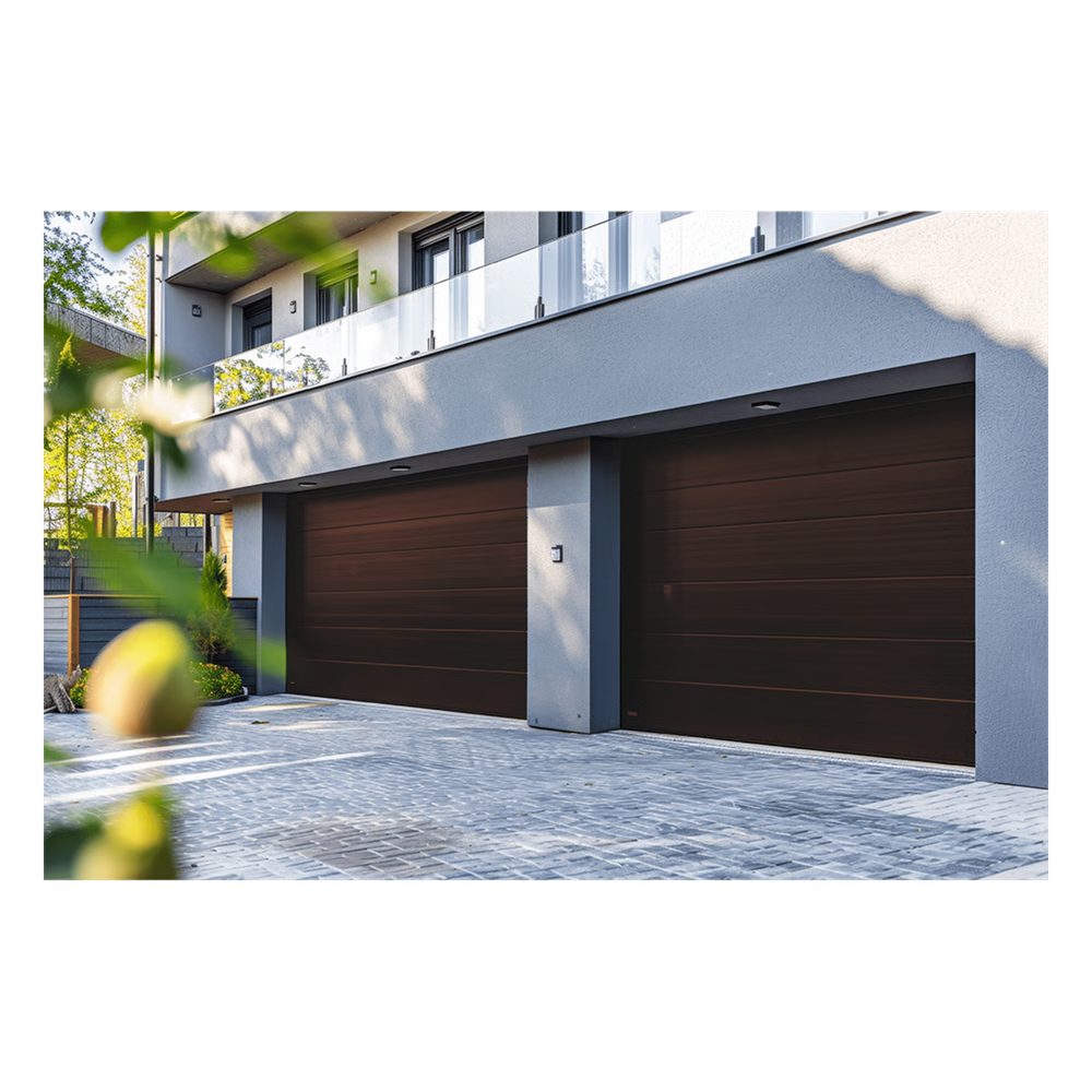 SECCIÓN PARA PUERTA DE GARAGE / LISA / IMITACION MADERA / BLACK WALNUT/ PARA GARAGE208B / ESTILO AMERICANA.
