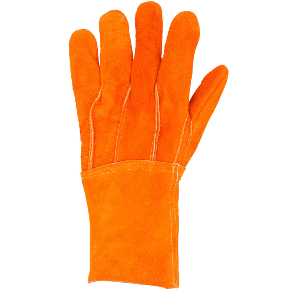 GUANTES DE CARNAZA LARGO/ REFUERZO EN PALMA / RESISTENTE A ABRASIÓN Y TEMPERATURAS MODERADAS.-Ferreteria-SURTEK-Bsai Seguridad & Controles
